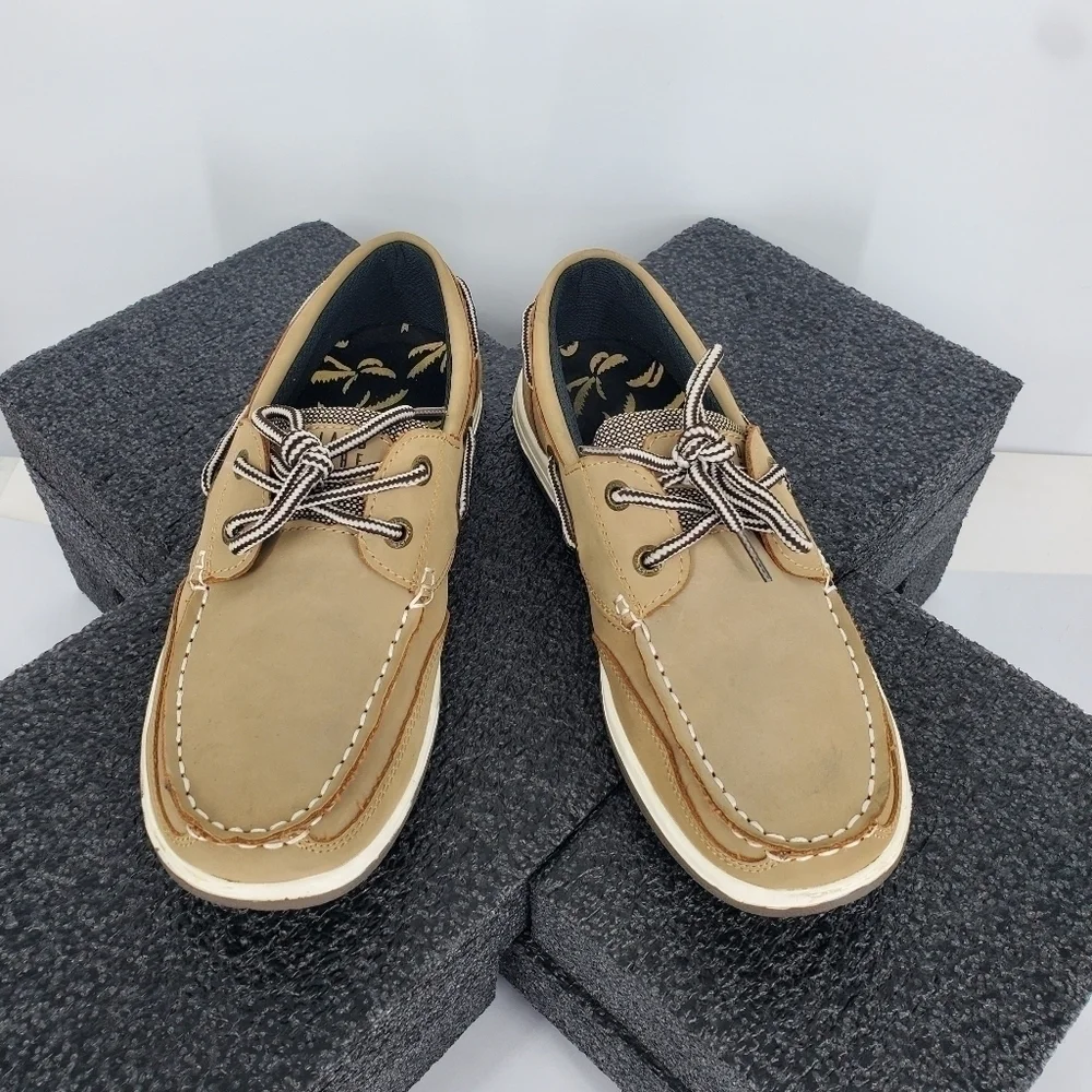 Island Surf Men's Boat Shoes Leather Brown Size 7